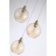 79137-006 Matt Gold 3 Light Cluster Pendant with Champagne Swirled Glass