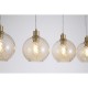 79139-006 Matt Gold 4 Light over Island Fitting with Champagne Swirled Glass