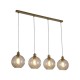 79139-006 Matt Gold 4 Light over Island Fitting with Champagne Swirled Glass