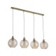 79139-006 Matt Gold 4 Light over Island Fitting with Champagne Swirled Glass