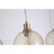 79141-006 Matt Gold 6 Light over Island Fitting with Champagne Swirled Glass