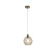 79143-006 Matt Gold Pendant with Champagne Swirled Glass