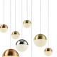 59558-006 Multicolored 9 Light LED Cluster Pendant with Crystal