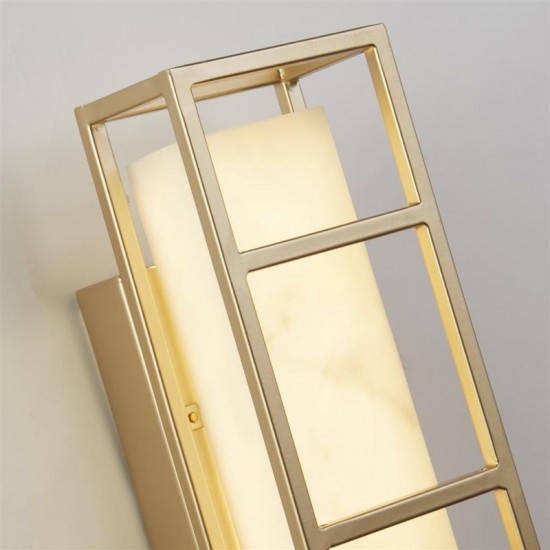 75430-006 Gold LED Wall Lamp with Marbleised Resin IP44