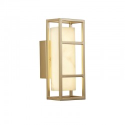 75429-006 Gold LED Wall Lamp with Marbleised Resin IP44