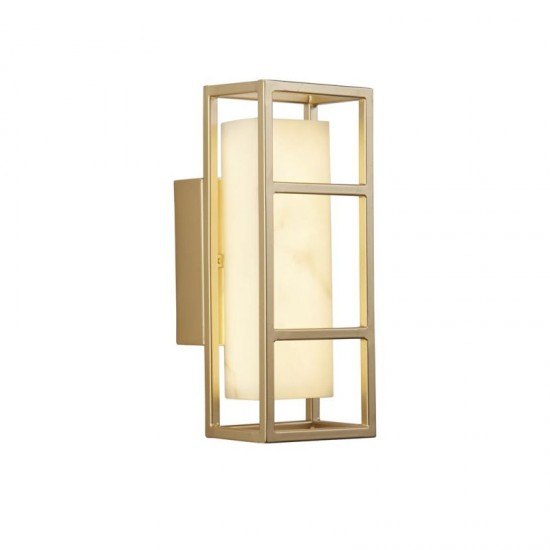 75429-006 Gold LED Wall Lamp with Marbleised Resin IP44