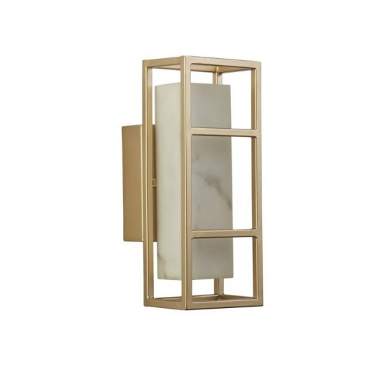75429-006 Gold LED Wall Lamp with Marbleised Resin IP44