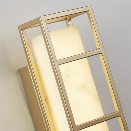 75429-006 Gold LED Wall Lamp with Marbleised Resin IP44