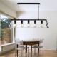 33004-006 Matt Black 5 Light over Island Fitting
