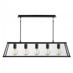 33004-006 Matt Black 5 Light over Island Fitting