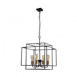 59561-006 Black & Gold 4 Light Pendant