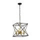 59563-006 Black and Gold 4 Light Cage Pendant 59563-006 Black and Gold 4 Light Cage Pendant