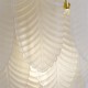 79167-006 Satin Brass Wall Lamp with Frosted Feather Glass