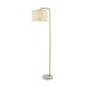 55094-006 Antique Gold & White Marble Floor Lamp with White Shade