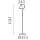 9010-006 Antique Brass Floor Lamp