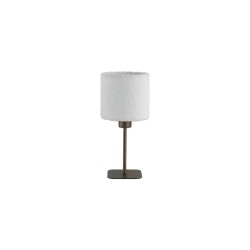 79172-006 Latte Table Lamp with White Plush Shade