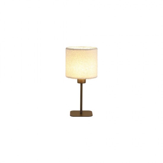 79172-006 Latte Table Lamp with White Plush Shade