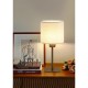 79172-006 Latte Table Lamp with White Plush Shade