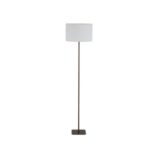 79173-006 Latte Floor Lamp with White Plush Shade