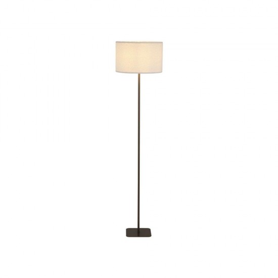79173-006 Latte Floor Lamp with White Plush Shade