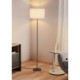 79173-006 Latte Floor Lamp with White Plush Shade