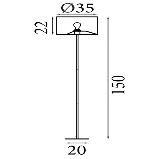 79173-006 Latte Floor Lamp with White Plush Shade