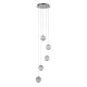 71983-006 Chrome 5 Light LED Cluster Pendant with Clear Acrylic
