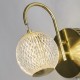 75530-006 Satin Brass LED Wall Lamp with Clear Acrylic