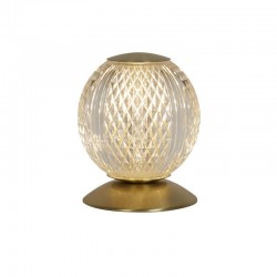 75534-006 Satin Brass Table Lamp with Clear Acrylic