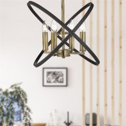 53836-006 Bronze & Brown 4 Light Semi Flush