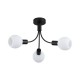 79183-006 Black 3 Light Semi Flush with Decorative Opal Glass
