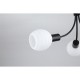 79183-006 Black 3 Light Semi Flush with Decorative Opal Glass