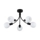 79184-006 Black 5 Light Semi Flush with Decorative Opal Glass