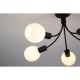 79184-006 Black 5 Light Semi Flush with Decorative Opal Glass