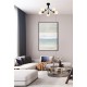 79184-006 Black 5 Light Semi Flush with Decorative Opal Glass