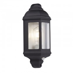 54996-006 Black Half Lantern PIR Wall Lamp 54996-006 Black Half Lantern PIR Wall Lamp