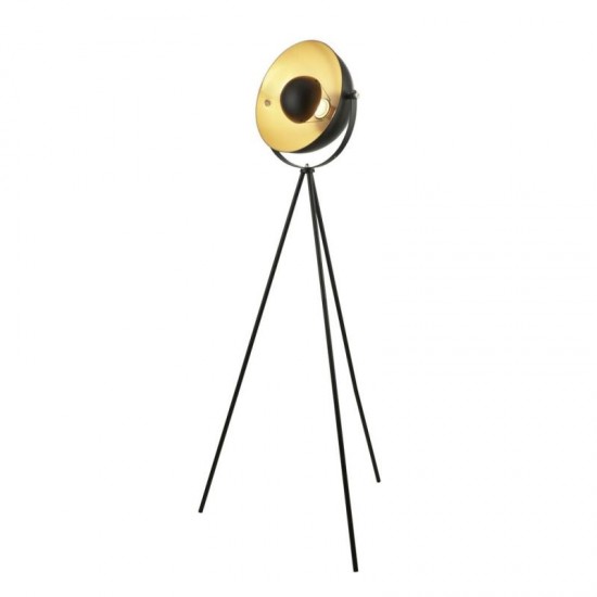 55196-006 Black & Gold Tripod Floor Lamp