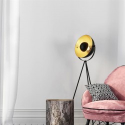 55196-006 Black & Gold Tripod Floor Lamp