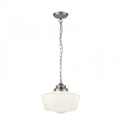 55201-006 Satin Silver Pendant with White Opal Glass 55201-006 Satin Silver Pendant with White Opal Glass