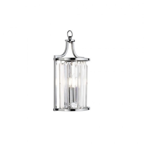 55238-006 Polished Chrome Wall Lamp with Crystal