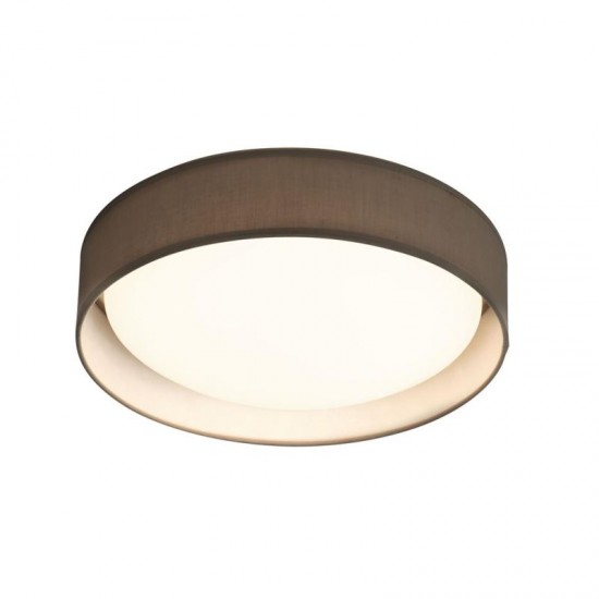 55270-006 Grey Fabric LED Flush with White Diffuser