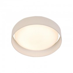 55271-006 White Fabric LED Flush with White Diffuser