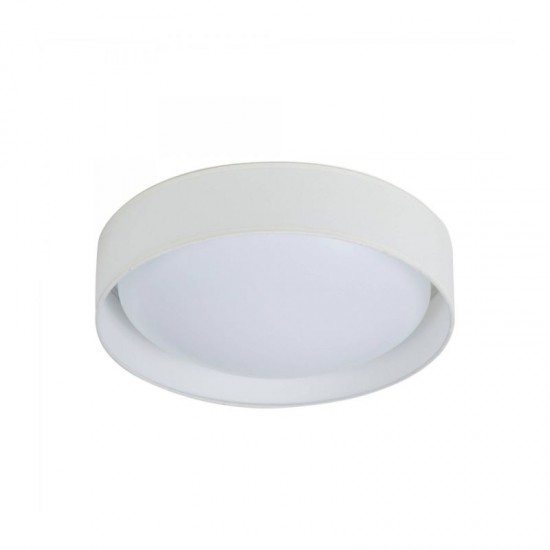 55271-006 White Fabric LED Flush with White Diffuser