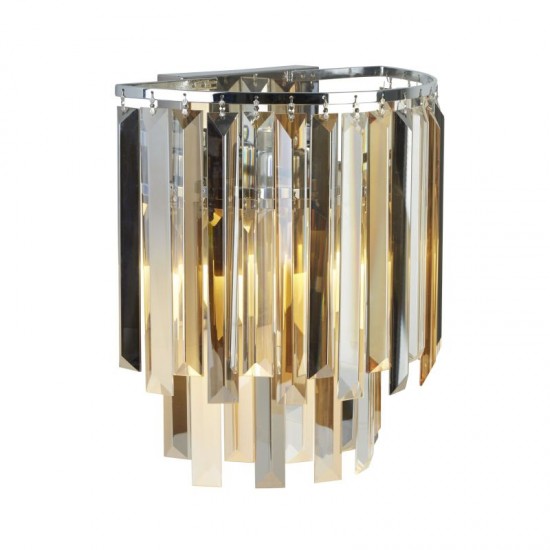 55279-006 Chrome Wall Lamp with Crystal