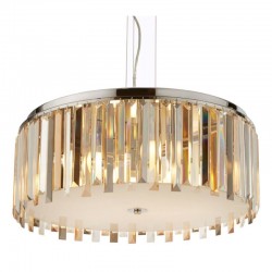 55280-006 Chrome 5 Light Pendant with Crystal