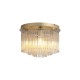79186-006 Matt Gold 5 Light Flush with Champagne Rods