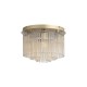 79186-006 Matt Gold 5 Light Flush with Champagne Rods