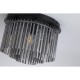 79187-006 Matt Black 5 Light Flush with Smoked Rods