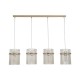 78936-006 Gold 4 Light over Island Fitting with Champagne Rods