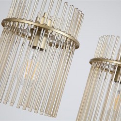 78936-006 Gold 4 Light over Island Fitting with Champagne Rods
